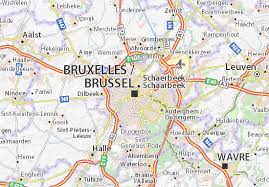 Bild mit nägeln und faden / nachmachtipp wandbild. Michelin Brussels Map Viamichelin