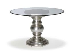 It's a contemporary and modern mix with a bit of traditional value as well. Table With Round Top In Glass Structure With Central Column Idfdesign