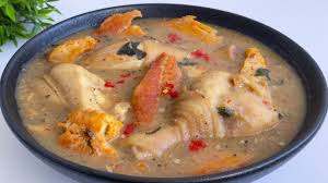 The third on my list would be egusi soup and eba, or fufu (as in the case of the dish above). How To Cook Ofe Nsala White Soup Pounded Yam Youtube