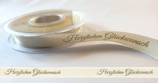 Gestalten sie die karte individuell nach geschmack des brautpaares und ihrer. 10m Band Dekoband Schrift Herzlichen Gluckwunsch 15mm Creme Gold