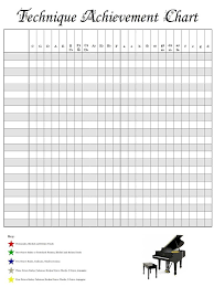 technique achievement poster piano practice chart piano