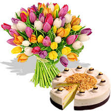 Gli auguri migliori regala fiori per un compleanno tutto. Fiori Con Regali Consegna Gratuita A Domicilio Con Acquisto On Line Di Tulipani Colorati Con Torta