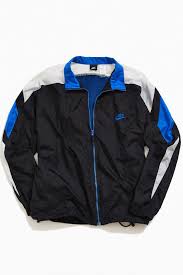 Vintage Nike '90s Blue Swoosh Windbreaker Jacket | Urban Outfitters