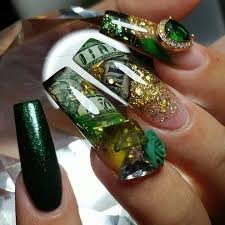 Money Nails Gold Nails Gold Nail Designs Nail Designs