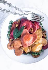 Beet Heart Ravioli With Ricotta And Thyme Recipe Pretty Food Ravioli Food Processor Recipes