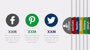 Follow us on social media poster. Follow On Social Media Icons Ppt Slidemodel