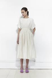 Black Crane Pleated Dress Cream Dresses Pleated Dress Fashion