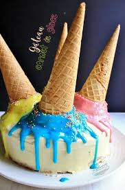 Gateau D Anniversaire Cornet De Glace Recette De Gateau D Anniversaire Gateau Anniversaire Cornet De Glace