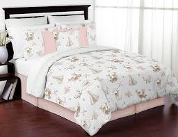 Shop bedding sets, bed in a bag, and comforter sets online at burkes outlet for incredible styles for your bedroom at prices you'll love. Amazon Com Sweet Jojo Designs Blush Pink Mint Green And White Boho Watercolor Woodland Deer Floral Girl Full Queen Kid Teen Bedding Comforter Set 3 Pieces Home Kitchen