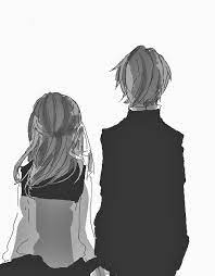 Black And White Cute Anime Couple Pictures Anime Couple Black And White Wallpaper anime couple black and white wallpaper
