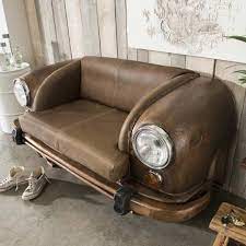 Das sofa cubetto ist ein ausladender klassiker in feinem vintage look und braunem top grain rindsleder. Sofa Vintage Leder Braun In Autofront Rostfarbig Kaufen