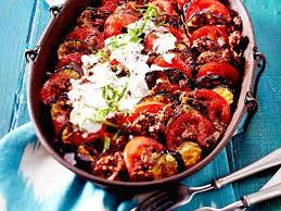 Auberginen Tomaten Auflauf Mit Beefhack F8622001 Tomaten Auflauf Rezepte Einfache Rezepte Mittagessen
