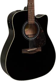 Black Yamaha Acoustic Electric Guitar Yamaha Fx335c Dreadnought Acoustic Electric Guitar Black Guitar Acoustic Electric Guitar Electric Guitar