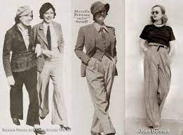 Per una festa a tema anni 30, ricreiamo il look di quel periodo in modo perfetto. Moda Anni Trenta I Pantaloni Di Marlene Dietrich Vintaged 1930s Fashion Women 1930s Fashion Pantsuits For Women