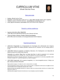 Ejemplo de un curriculum vitae: Modelo Ejemplo De Curriculum Vitae Tipo Informatica Mi Sql Php