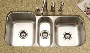 triple bowl undermount kitchen sinks