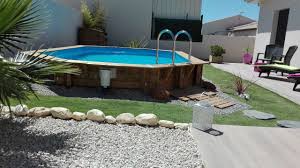 Deco Generale Du Jardin Herault 34 Amenagement Du Jardin Avec Piscine Bois Semi Enterree Piscine Bois Amenagement Jardin Amenagement Jardin Devant Maison