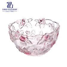 The right glass bowls, fruit bowl and salad bowl creations are at peter's of kensington. Rose Flower Glass Fruit Bowl And Glass Plate Glassware Set And Tableware With Spray Color For Kitchenware With High Quality Buy Colored Glass Plates And Bowls Glass Salad Bowls And Plates Antique Glass