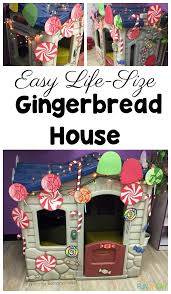 10pc outdoor life size nativity includes mary, joseph, jesus in crib, three wisemen, shepherd, one sheep, and camel. How To Make A Super Easy Life Size Gingerbread House Fun A Day