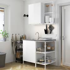 Brancher et installer four et hotte, de la lumière sous les meubles hauts,. Enhet Kuche Weiss Hochglanz Weiss Ikea Deutschland Meuble Rangement Ikea Rangement Ouvert