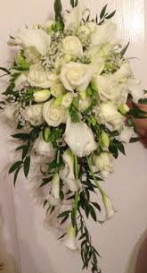 Fresh Flower Bridal Bouquet Calla Lilies Roses And Freesia Bridal Bouquet Bridal Flowers Bouquet