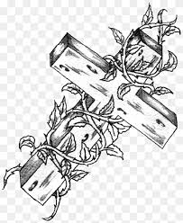 Here you can choose to have the tattoo on the. Tattoo Drawing Christian Cross Drawings Of Crosses With Flowers Monochrome Cross Fictional Character Png Pngwing