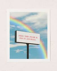 Feel The Fear Print In 2020 Funny Phone Wallpaper Aesthetic Iphone Wallpaper Rainbow Aesthetic