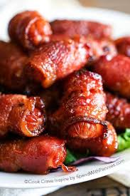 These Bacon Wrapped Smokies With Brown Sugar Make A Great Appetizer They Are Easy To Make And Can Easi Appetizer Recipes Meat Appetizers Bacon Wrapped Smokies
