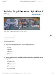 Maybe you would like to learn more about one of these? Penilaian Tengah Semester 2 Ppkn Kelas 7 Proprofs Quiz