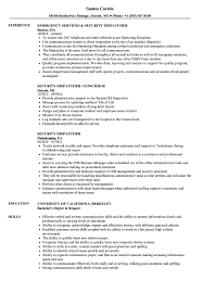 Security Dispatcher Resume Samples Velvet Jobs