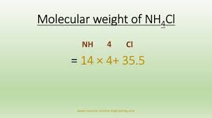 Ammonium chloride is a systemic and urinary acidifying salt. Ammonium Chloride Nh4cl Mole To Weight Youtube