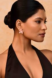 UNIHLC Blush Crystal Bloom Studs