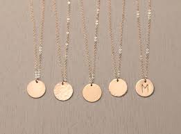 Ultimate Disk Necklace Personalized Circle Tag Engraved Disc Monogram Coin Hammered Brushed Or Venetian Finish Ln213 V Gold Jewelry Simple Gold Circle Necklace Personalized Pendant