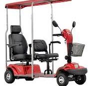 Two Seat Electric Scooter with Roof
