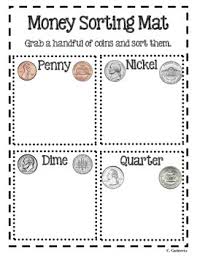 Money Sorting Mat Money Math Kindergarten Money Worksheets Money Kindergarten