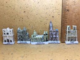 Tiny French Cathedrals Famous Churches Church Catherdral Architecture Landmark Feve Feves Porcelain Fi Porcelain Figurines French Cathedrals Kutani Porcelain