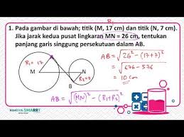 Maka luas wilayah yang diarsir warna hijau tersebut adalah : Garis Singgung Lingkaran Dalam Dan Luar Soal Latihan 1 Matematika Smp Kelas 8 Youtube