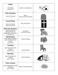 Worship With Children Printable Holy Week Charts Church