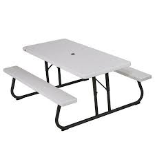 Lifetime 6 Foot Folding Picnic Table White Granite 80215 Walmart Com Folding Picnic Table Picnic Table Wooden Picnic Tables