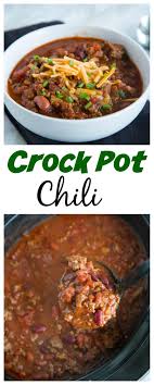 Crock Pot Chili Recipe Thick And Hearty Chili Made In The Crock Pot Easy Delicious And S Slow Cooker Chili Recipe Chili Recipe Easy Chili Recipe Crockpot