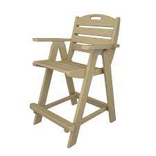 Check spelling or type a new query. Polywood Nautical Sand Plastic Patio Bar Stool Chair In The Patio Chairs Department At Lowes Com