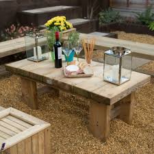 Hartwood Large Low Sleeper Garden Table Garden Table Diy Garden Table Sleepers In Garden
