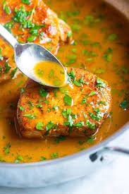 The Best Juicy Skillet Pork Chops Recipe Juicy Pork Chops Pork Dishes Pork Recipes
