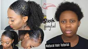 How To Sleek Low Ponytail On Short Twa 4c Natural Hair Tutorial Protective Style Betterlength Youtube