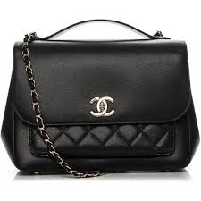 Chanel Caviar Quilted Large Business Affinity Flap Black Liked On Polyvore Featuring Bags Handbags Purses Chanel Leather Handbags Chanel Purse Chanel Bag