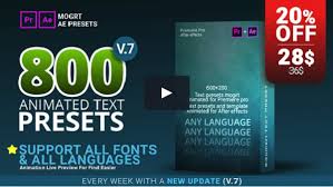 Corporate, blog, online shop, landing page, wedding, one pager Videohive Mogrt Title 800 Text Presets For Premiere Pro After Effects V 7 22508370 Cg Persia