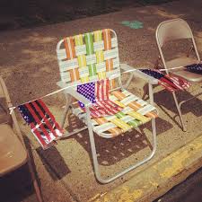 All The Chairs Are Up Saving Our Spots For The Parade Tomorrow So Just Stand And Eat