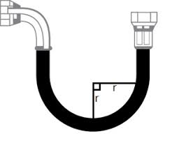 minimum bend radius for hydraulic hoses