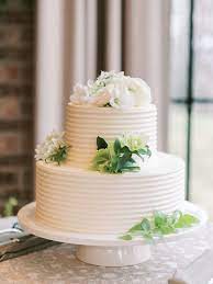 This Couple Brought The Outdoors In For Their Spring Wedding In New Jersey Striped Wedding Cake Tiered Cakes Birthday Striped Cake