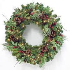 See more ideas about christmas wreaths, christmas, wreaths. Prelit Christmas Wreaths Christmas Greenery The Home Depot